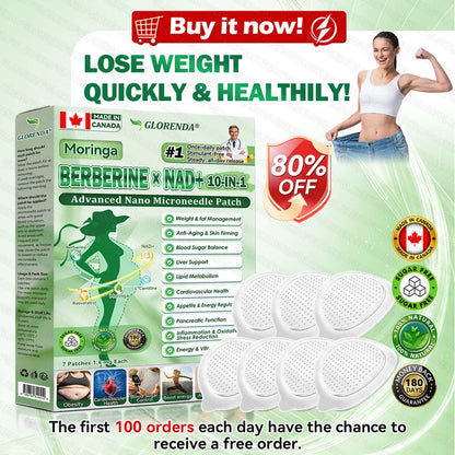 🧑‍⚕️🩺 Daily Wellness Support Patch – Moringa, Berberine & NAD+ Inspired Formula for Body Balance